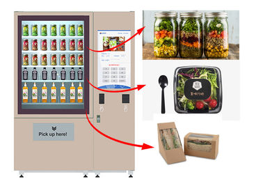 बेल्ट कन्वेयर लिफ्ट के साथ स्वचालित स्व सेवा फल सब्जियां सलाद वेंडिंग मशीन